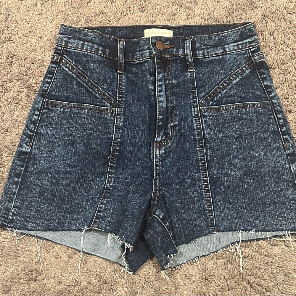 Altar’d State Dark Blue Denim Shorts